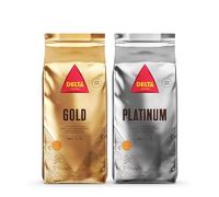 Pack Ahorro Café Delta Gold 1 kg + Platinum 1 kg - Mezcla Premium de Cafés en Grano, Sabor Intenso y Equilibrado