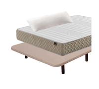 Pack ahorro deluxe descanso completo 135x180 cm (colchón + base tapizada + patas + almohada)