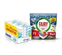 Pack Ahorro: Fairy Cápsulas 71 uds + Dodot Toallitas Bebé Pure Aqua 864 uds