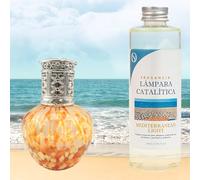 Pack Ahorro Lámpara Catalítica Drops Orange + Fragancia Aroma Mediterranean 200ml. Elimina malos olores e impurezas, perfuma y limpia.