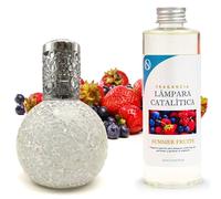 Pack Ahorro Lámpara Catalítica Mosaico Blanco + Fragancia Aroma Summer Fruits 200ml. Elimina malos olores e impurezas, perfuma y limpia.