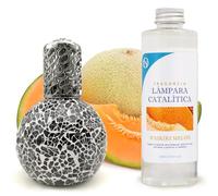 Pack Ahorro Lámpara Catalítica Mosaico Negro + Fragancia Aroma Waikiki Melon 200ml. Elimina malos olores e impurezas, perfuma y limpia.