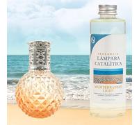Pack Ahorro Lámpara Catalítica Orange Diamonds + Fragancia Aroma Mediterranean 200ml. Elimina malos olores e impurezas, perfuma y limpia.