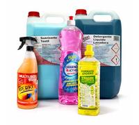 Pack Ahorro Limpieza Hogar BERKI - Detergente Lavadora 5L + Suavizante 5L + Oxígeno Activo + Vinagre de Limpieza + Multiusos - Kit Completo Profesional