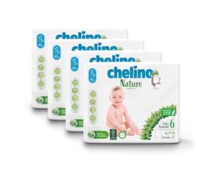 Pack ahorro pañales T6 17-28 kg Chelino Nature 108 Uds