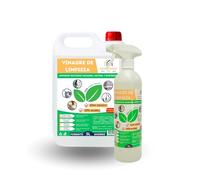 Pack Ahorro Vinagre de Limpieza 10º | Garrafa de 5 Litros + Spray 1 Litro | Limpiador Natural Multiusos | Desengrasante y Desinfectante Ecológico | Ideal para Hogares con Mascotas y Niños