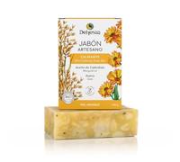 Pack Ahorro x 3 Jabón Artesano CALMANTE con Caléndula y Avena | Jabón Natural y Ecológico para Piel Sensible y Seca | Cara y Cuerpo, Niños y Piel Delicada | Aroma a Mandarina | 100 g
