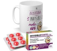 Pack Amigas | Taza + Caramelos Regalo Mi Amiga Invisible Mola un Huevo | Regalos Originales Best Friends| Tazas Más Divertida de la Empresa | Taza para Café | Cerámica 350 ML
