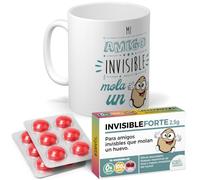 Pack Amigo | Mi Amigo Invisible Mola un Huevo | Taza + Caramelos Divertidos | Regalos Divertidos paras Amigos Invisibles | No Fallaras con este Regalo| Taza de Café Cerámica