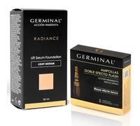 Pack Ampollas Flash Efecto Lifting (5 uds) + Maquillaje Light - Tratamiento Iluminador y Base Ligera - Piel Radiante, Hidratada y Natural