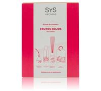 Pack Aroma Frutos Rojos - Ambientadores para el Hogar y Coche - SYS Aromas | Ambientador de Coche, Spray, Mikado y Sachet - Aroma Dulce y Afrutado - Estimulante, Aporta Vitalidad - Fragancia Duradera