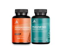 Pack Ashwaganda Magnesio | 4 Magnesios + Vitamina B6 y Ashwagandha KSM 66 + Magenesio +Vitamina B6+ Zinc+ L-Teanina | Bienestar mental y físico