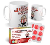 Pack Athletic | Taza Ser del Athletic Mola + Caramelos divertidos | Accesorio para Hinchas | Regalos Únicos para Fanáticos del Fútbol | Taza de Té Aupa Athletic | Cerámica Calidad AAA 350 ML