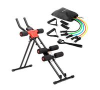 Pack bandas de resistencia y máquina de abdominales con accesorios y guía de ejercicios innovagoods