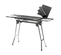 Innovagoods Ig827755 Pack Barbacoa Plegable De Acero Inoxidable Para Carbón Y Esterilla Para Horno Y Barbacoa 40 X 33 Cm Negro