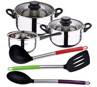 PACK BATERÍA DE COCINA 5 PIEZAS + SET DE 3PC UTENSILIOS DE COCINA EN NYLON