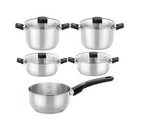 Pack batería de cocina elite monix m240002/ cazo ø14cm/ ollas ø20 - 24cm/ cacerolas ø20 - 24cm/ acero inoxidable/ apta para