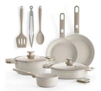 MONIX Denmark Bateria de cocina 10 piezas, Aluminio Fundido con Antiadherente, Apta para todo tipo de Cocinas incluida Inducción