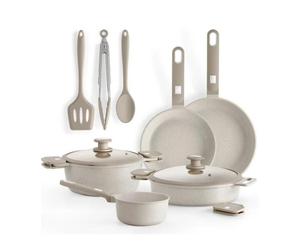 Pack batería de cocina monix martín berasategui/ cazo ø16cm/ sarten ø22 - 26cm/ cacerolas ø24 - 28cm/ aluminio forjado/ apta