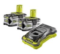 Pack Baterías Ryobi ONE+ 2×18V 5.0Ah LithiumPlus + Cargador Ultrarrápido