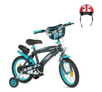 Pack Bicicleta Toimsa 14 Pulgadas Blue Ice con Ruedines + Casco Infantil | Bicicleta infantil de 14 pulgadas con ruedines y portabidón con bidón, más casco infantil ajustable. Para 4 a 6 años.