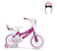 Pack Bicicleta Toimsa 14 Pulgadas Princesas con Ruedines + Casco Infantil | Bicicleta infantil de 14 pulgadas con ruedines y cesta delantera, más casco infantil ajustable. Para 4 a 6 años.