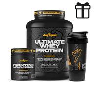 Pack BigMan Ultimate Whey Proteína 2kg + Creatina 300Gr + Shaker PRO | Fuerza, Resistencia | Masa Muscular | Tonificación Muscular | Recuperación Deportiva (2 KILOS, Fresa Platano)