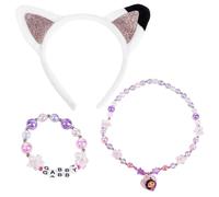 Pack Bisutería Infantil Gabby’s Dollhouse con 3 Piezas | Set de Collar, Pulsera y Anillo para Niñas Fans de Gabby