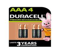 Pack Blister de 4 Pilas Recargables Duracell AAA 1,2V - 750 mAh (R03)