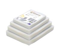 Pack Bolsas de Vacío Gofradas Bolsemack para Envasadoras Al Vacío Domésticas (100 Uds.) 4 medidas diferentes- Compatible con Todas las Envasadoras Domésticas Libre de Bisphenol y Ftalatos