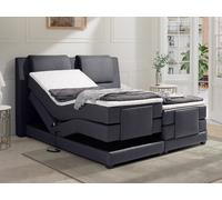 Pack boxspring cabecero + somieres eléctricos + colchones + sobrecolchón CASTEL II de PALACIO - 2x80x200cm - Tela Antracita