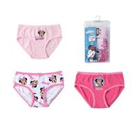 Pack Braguitas 3 Piezas Minnie - Ropa Interior Niña Algodón Suave y Transpirable, Braguitas Disney Ajustables y Cómodas, 6-8 Años