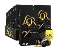 Pack Café L'OR 100 Cápsulas Ristretto Compatibles Nespresso - 10 Uds