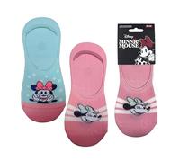 Pack Calcetines Pinkies Minnie Mouse Niño y Niña - Pack 2 Pares Calcetines Disney Invisibles y Transpirables, Calcetines Cortos Infantiles y Antideslizantes, Talla 36/43