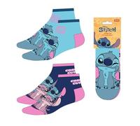 Pack calcetines tobilleros Stitch para uso diario y deporte - Pack calcetines tobilleros suaves y transpirables para zapatillas y calzado casual