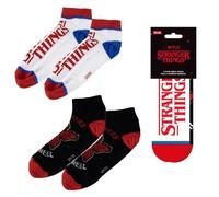 Pack calcetines tobilleros Stranger Things para uso diario y deporte - Pack calcetines tobilleros suaves y transpirables para zapatillas y calzado casual
