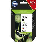 HP Paquete de ahorro de 2 cartuchos de tinta original 302 negro/tricolor