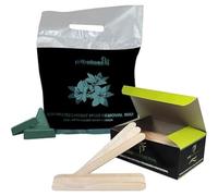 Pack Cera Depilatoria 1 Kg + 100 Espátulas Faciales para Depilación con Cera | A Elegir Ceras Calientes Depilacion Profesional 1000gr (Aloe)