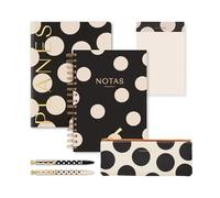 Pack Charuca Jefa. Incluye: Cuaderno A5 minimal + Bloc de tareas Black + Planes mensual ligero negro + Estuche Minimal + Bolígrafo Audrey + Bolígrafo Ivory. (Pack Charuca Jefa)