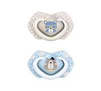 Pack chupetes silicona Bonjour Paris azul Canpol Babies (2 ud.) 6-18 meses