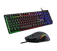 Pack clavier et souris gamer filaire rétro-éclairage rgb the g-lab combo krypton