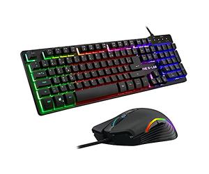 Pack clavier et souris gamer filaire rétro-éclairage rgb the g-lab combo krypton