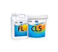 Pack Cloro 5 Acciones 5kg + Floculante 5 litros