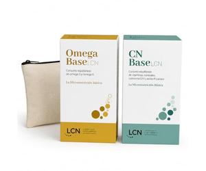 Pack CN Base Multivitamínico + Omega Base, Vitaminas y Minerales Biodisponibles + Omega 3 y 6 con DHA y Ahiflower, Coenzima Q10 y Ácido R-Lipoico, Incluye Neceser de Viaje, Formato II (M)