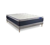 Pack colchón actimemo max 135x200cm + somier, espuma viscoelástica, 7 zonas de confort