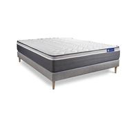 Pack colchón actimemo plus 135x190cm + somier, espuma viscoelástica, 7 zonas de confort