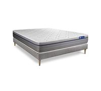 Pack colchón actimemo zen 150x190cm + somier, espuma viscoelástica, 7 zonas de confort