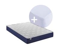 Pack colchón viscoelástico essential 90x200cm altura 14cm y protector colchón fusion home