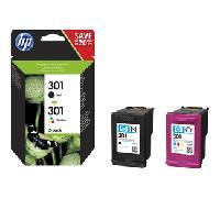 HP Pack de ahorro de 2 cartuchos de tinta original 301 negro/Tri-color