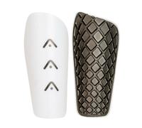 Pack Completo Espinilleras Fútbol ARTIZA blancas, con Calcetines Antideslizantes ARTIZA blancos, Sujeta Espinilleras blancas y N